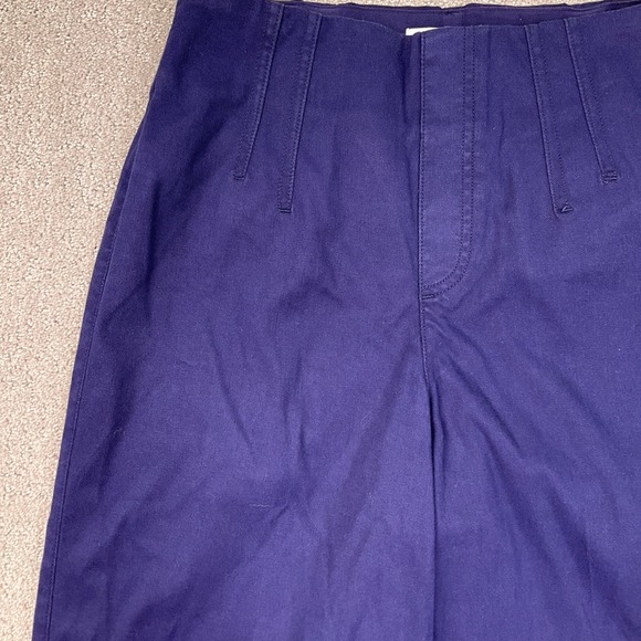 SPANX Pants Women Small Blue Stretch Twill Cropped Utility Comfort Trousers - Picture 2 of 12